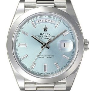 Rolex Day-Date 40 228206-0002 Kello Sininen / Platina