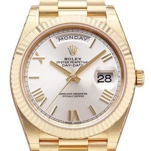 Rolex Day-Date 40 228238-0002 Kello Hopea / 18k Keltakultaa