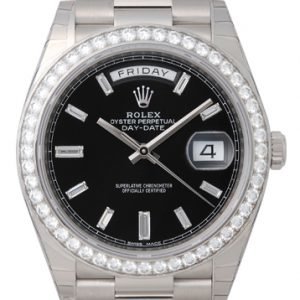 Rolex Day-Date 40 228349rbr-0003 Kello Musta / Platina