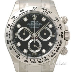 Rolex Daytona 116509-0055 Kello Musta / 18k Valkokultaa