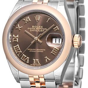 Rolex Lady-Datejust 28 279161-0009 Kello Ruskea / 18k