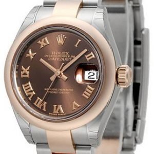 Rolex Lady-Datejust 28 279161-0010 Kello Ruskea / 18k