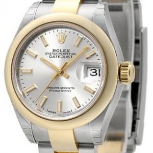 Rolex Lady-Datejust 28 279161-0020 Kello Hopea / 18k