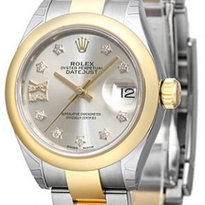 Rolex Lady-Datejust 28 279163-0004 Kello Hopea / 18k