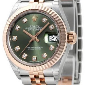 Rolex Lady-Datejust 28 279171-0007 Kello Vihreä / 18k