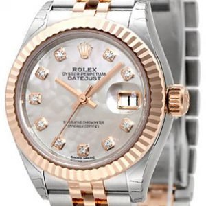 Rolex Lady-Datejust 28 279171-0013 Kello Valkoinen / 18k