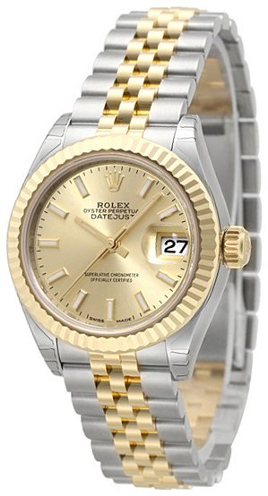 Rolex Lady-Datejust 28 279173-0001 Kello Kullattu / 18k