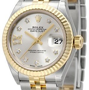 Rolex Lady-Datejust 28 279173-0003 Kello Hopea / 18k