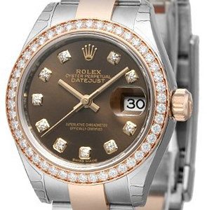 Rolex Lady-Datejust 28 279381rbr-0004 Kello Ruskea / 18k