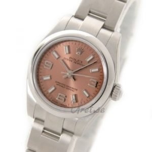 Rolex Lady Oyster Perpetual 176200-0004 Kello Pinkki / Teräs