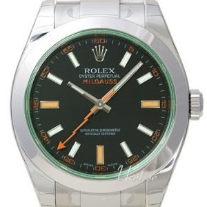 Rolex Milgauss 116400gv-0001 Kello Musta / Teräs