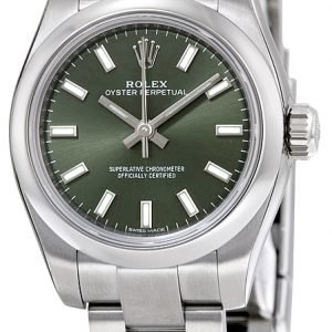 Rolex Oyster Perpetual 26 176200-0014 Kello Vihreä / Teräs