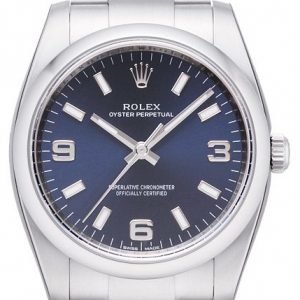 Rolex Perpetual 34 114200-0014 Kello Sininen / Teräs