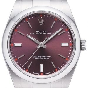 Rolex Perpetual 39 114300-0002 Kello Violetti / Teräs