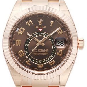 Rolex Perpetual 42 326935-0003 Kello Ruskea / 18k Punakultaa