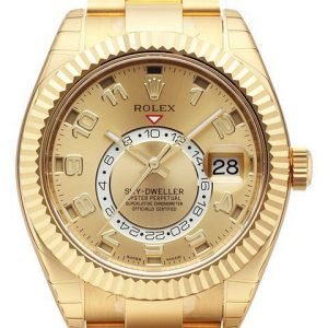 Rolex Sky-Dweller 326938-0002 Kello Kullattu / 18k Keltakultaa