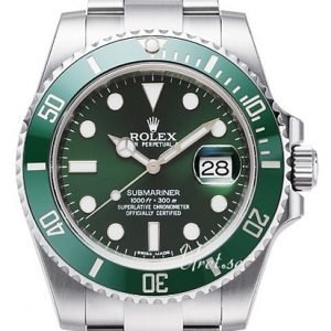 Rolex Submariner 116610lv-0002 Kello Vihreä / Teräs