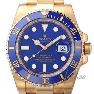 Rolex Submariner 116618lb-0003 Kello Sininen / 18k Keltakultaa