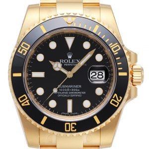 Rolex Submariner 116618ln-0001 Kello Musta / 18k Keltakultaa