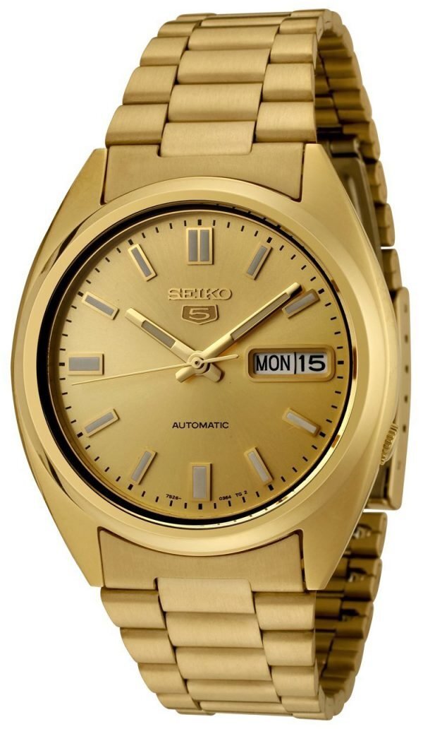 Seiko 5 Snxs80k Kello Samppanja / Kullansävytetty Teräs - Kellokauppa24.fi