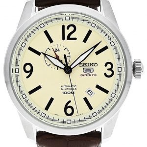 Seiko 5 Ssa295k1 Kello Beige / Nahka