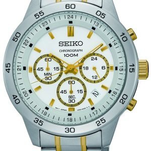 Seiko Chronograph Sks523p1 Kello Valkoinen / Kullansävytetty