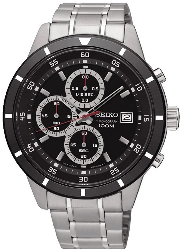 Seiko Chronograph Sks569p1 Kello Musta / Teräs