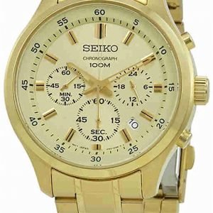 Seiko Chronograph Sks592p1 Kello Samppanja / Kullansävytetty