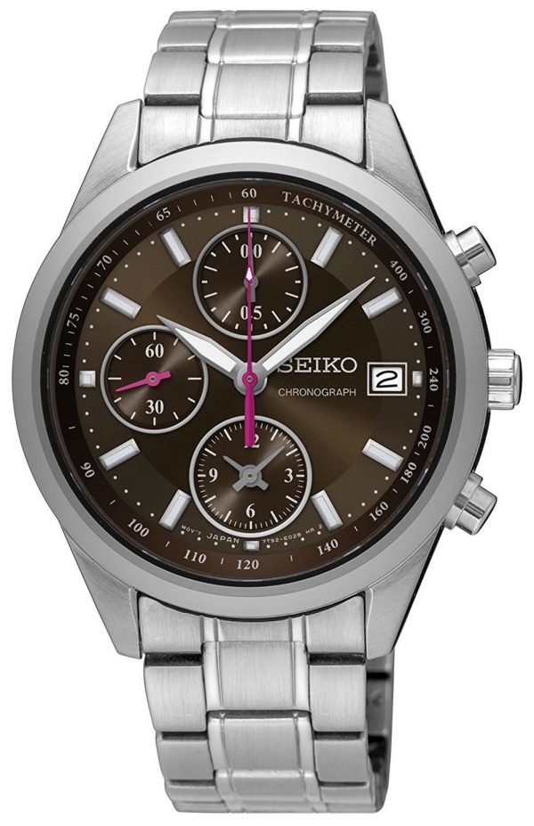 Seiko Chronograph Sndv55p1 Kello Ruskea / Teräs