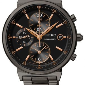 Seiko Chronograph Sndw47p1 Kello Musta / Teräs