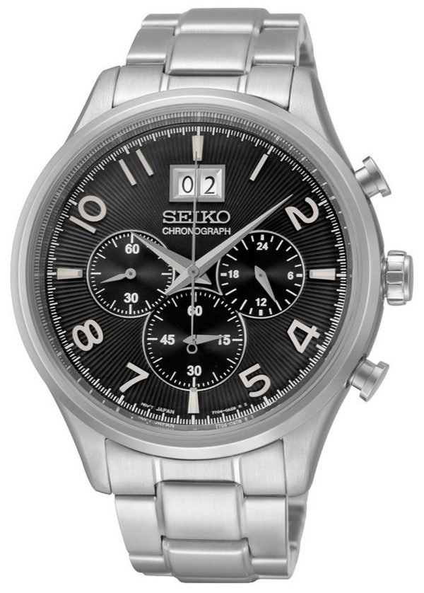 Seiko Chronograph Spc153p1 Kello Musta / Teräs