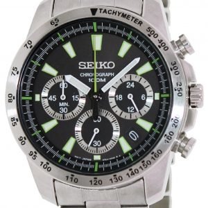 Seiko Chronograph Ssb027 Kello Musta / Teräs