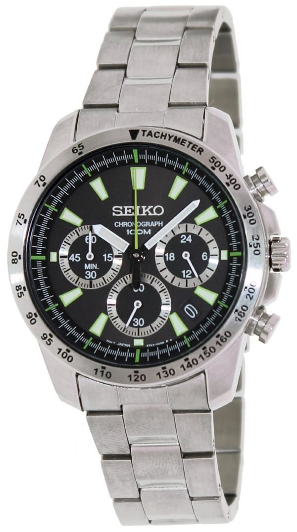 Seiko Chronograph Ssb027 Kello Musta / Teräs