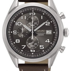Seiko Chronograph Ssb275p1 Kello Harmaa / Nahka