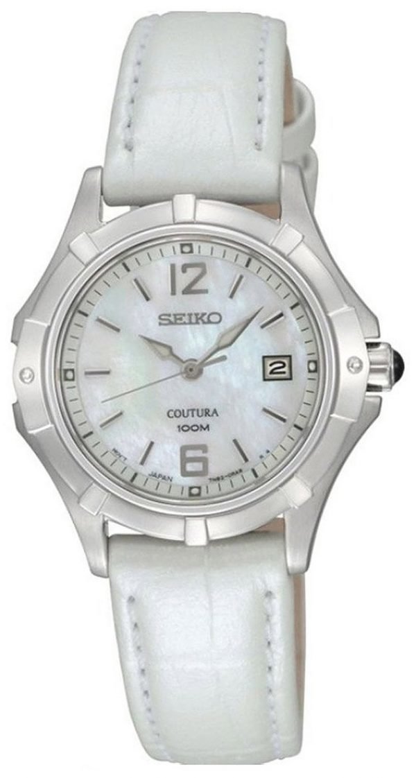 Seiko Coutura Sxde07p2 Kello Valkoinen / Nahka