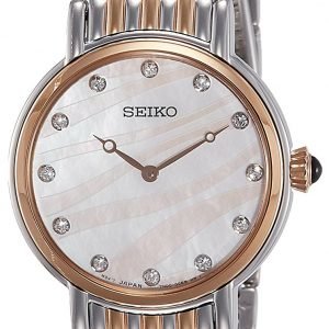 Seiko Dress Ladies Sfq806p1 Kello Hopea / Punakultasävyinen