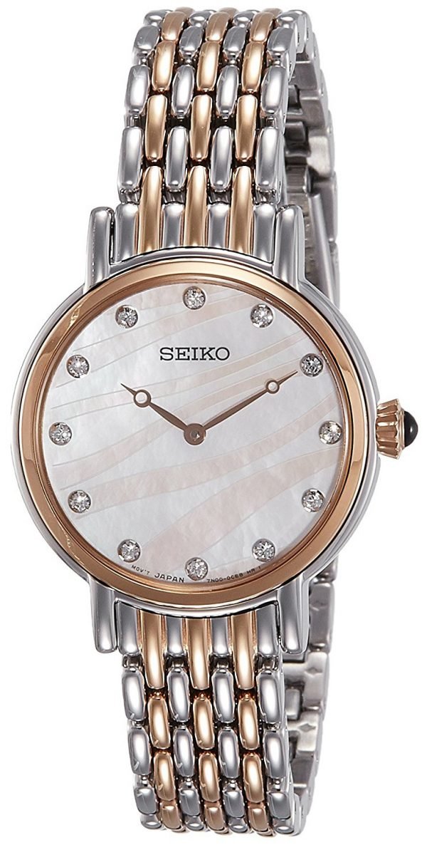 Seiko Dress Ladies Sfq806p1 Kello Hopea / Punakultasävyinen