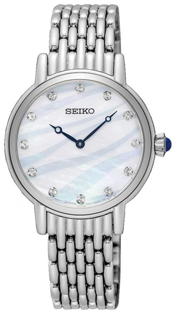 Seiko Dress Ladies Sfq807p1 Kello Hopea / Teräs