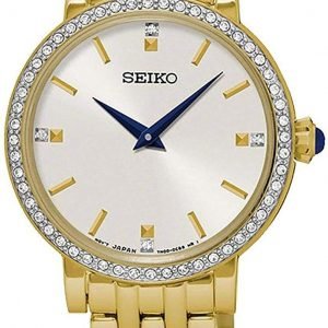 Seiko Dress Ladies Sfq808p1 Kello Hopea / Kullansävytetty