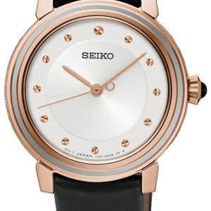 Seiko Dress Ladies Srz484p1 Kello Hopea / Nahka