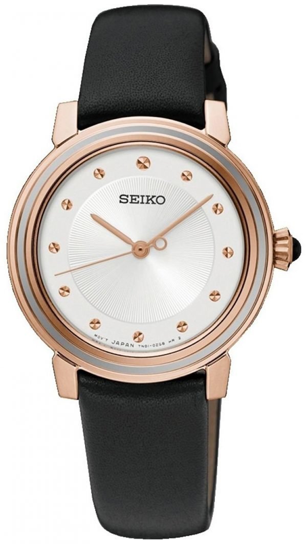 Seiko Dress Ladies Srz484p1 Kello Hopea / Nahka