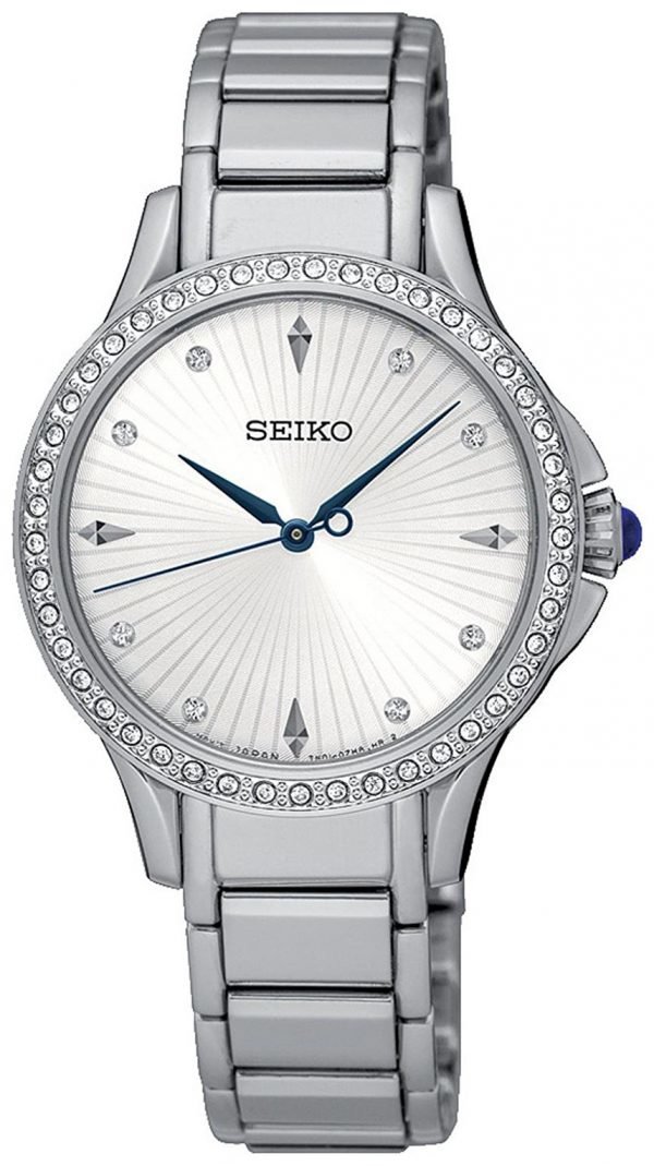 Seiko Dress Ladies Srz485p1 Kello Hopea / Teräs