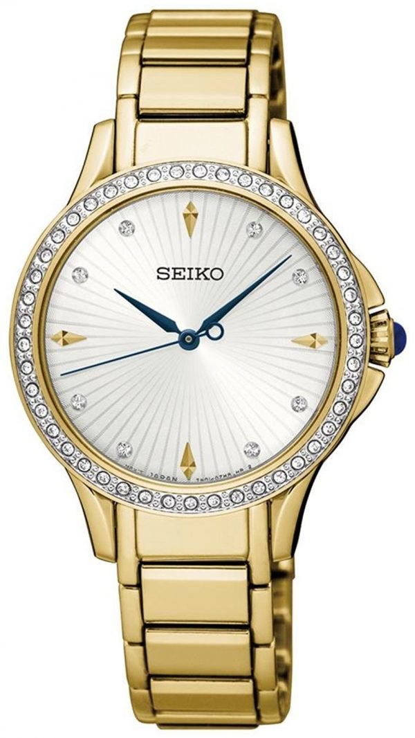 Seiko Dress Ladies Srz488p1 Kello Hopea / Kullansävytetty