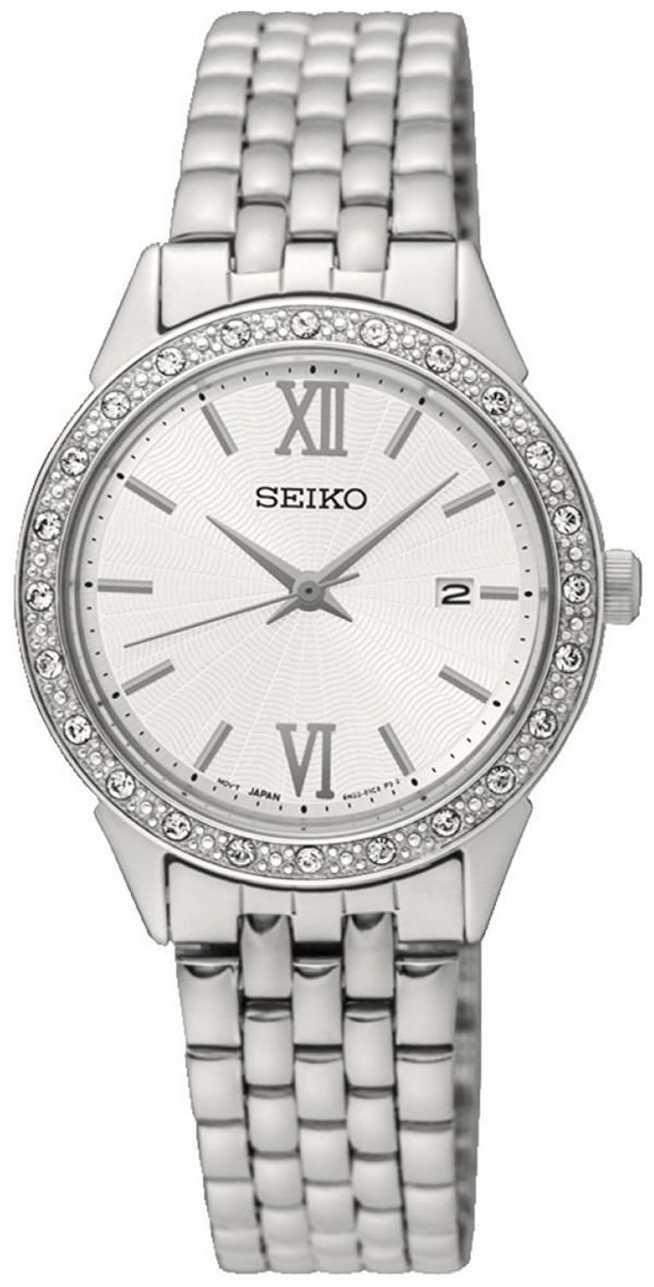 Seiko Dress Ladies Sur695p1 Kello Valkoinen / Teräs