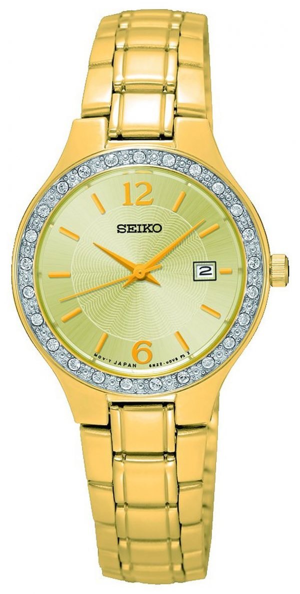 Seiko Dress Ladies Sur782p1 Kello Samppanja / Kullansävytetty