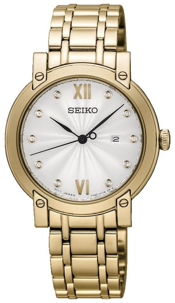 Seiko Dress Ladies Sxdg80p1 Kello Hopea / Kullansävytetty