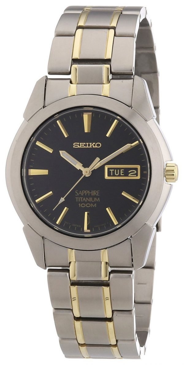 Seiko Dress Sgg735p1 Kello Musta / Kullansävytetty Teräs