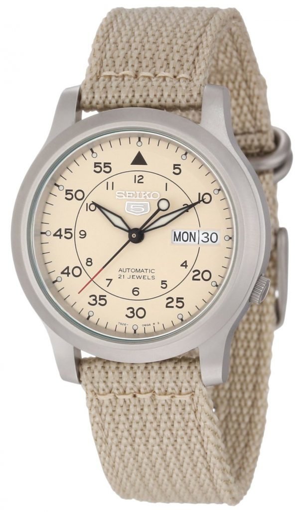 Seiko Dress Snk803 Kello Beige / Tekstiili