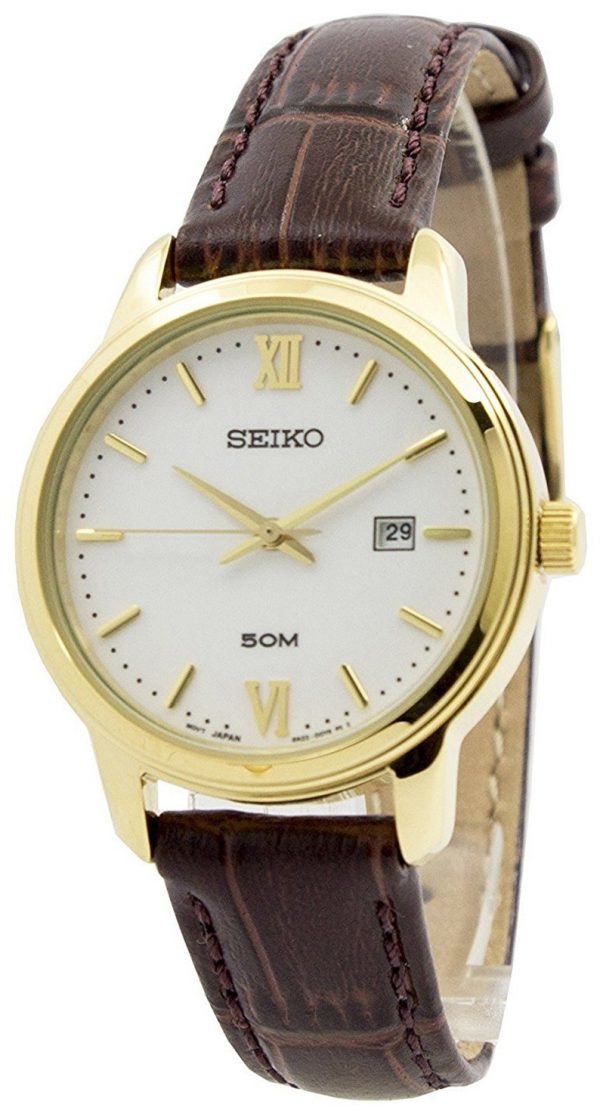 Seiko Dress Sur742p1 Kello Valkoinen / Nahka