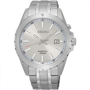 Seiko Kinetic Sgeg693p1 Kello Hopea / Teräs